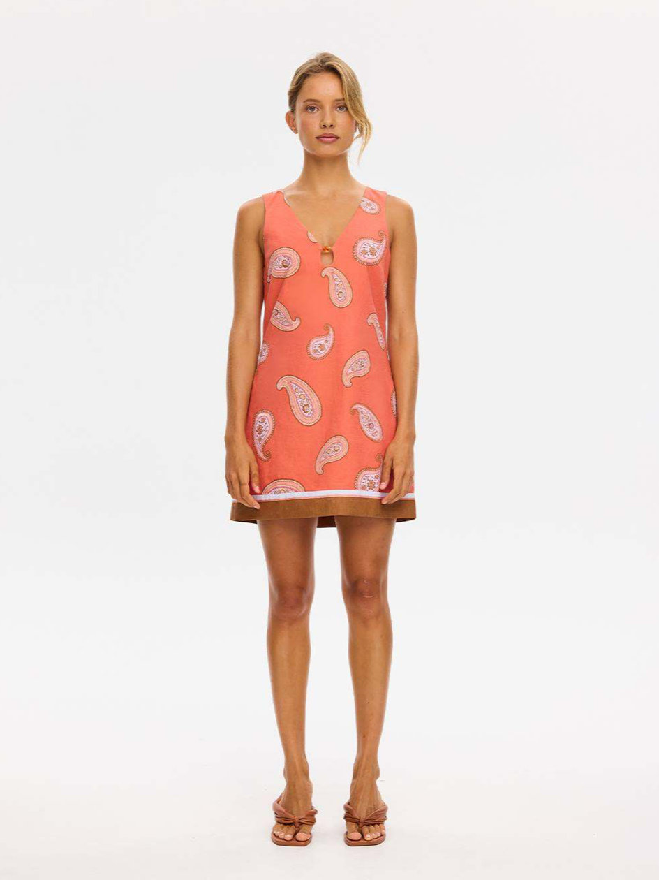 Kivari Ezra Mini Dress - Coral
