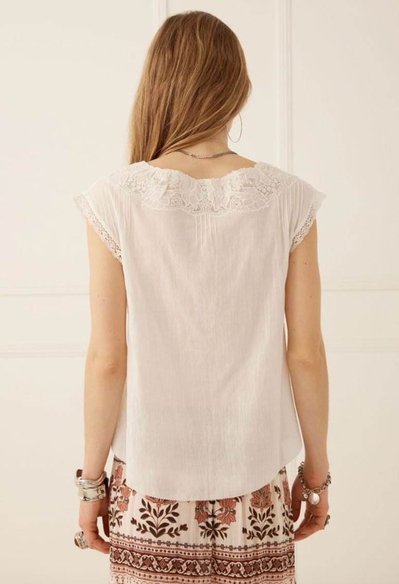 Spell Bridget Lace Cami - Pearl