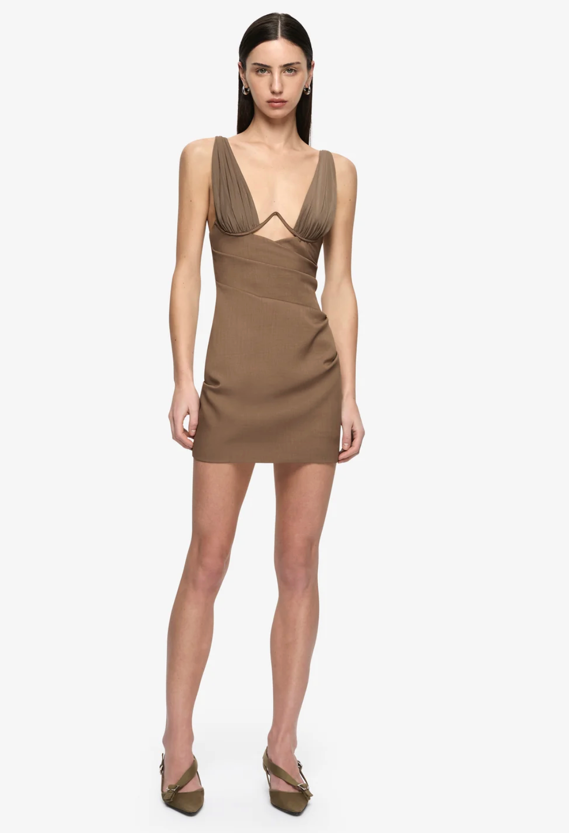 Bec and Bridge Mika Mini Dress - Taupe