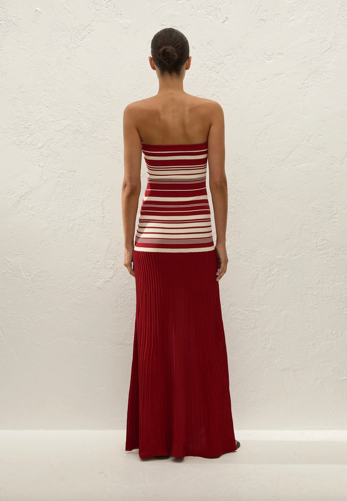 Faithful The Brand Valmir Maxi Dress Valdemar Stripe Red Ochre