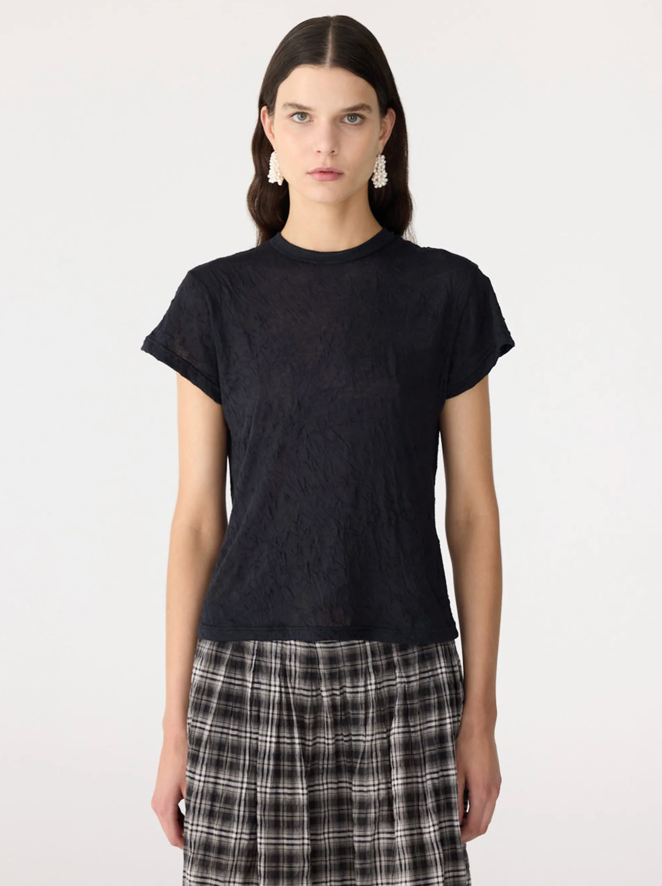 Bassike Crinkle Jersey Baby T-Shirt - Black