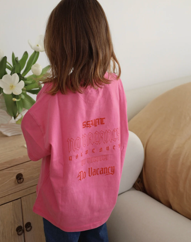 Ssaint Kids No Vacancy Tee - Dark Pink