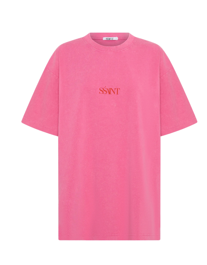 SSaint No Vacancy Tee - Acid Wash Pink