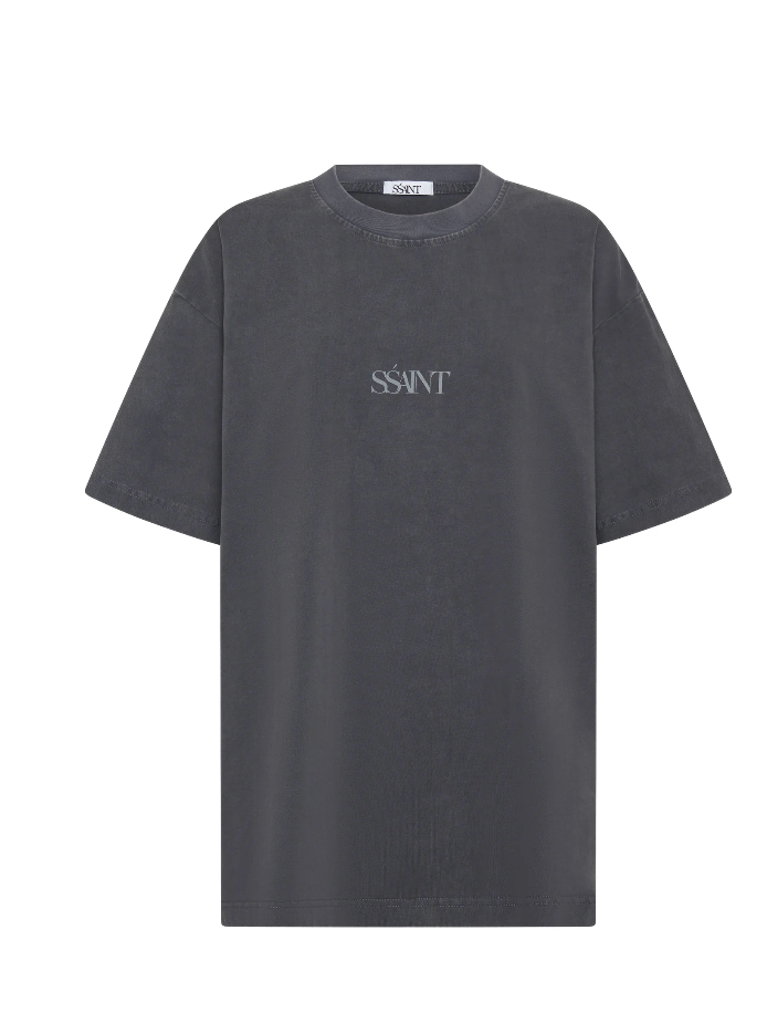 SSaint No Vacancy Tee - Charcoal Acid Wash