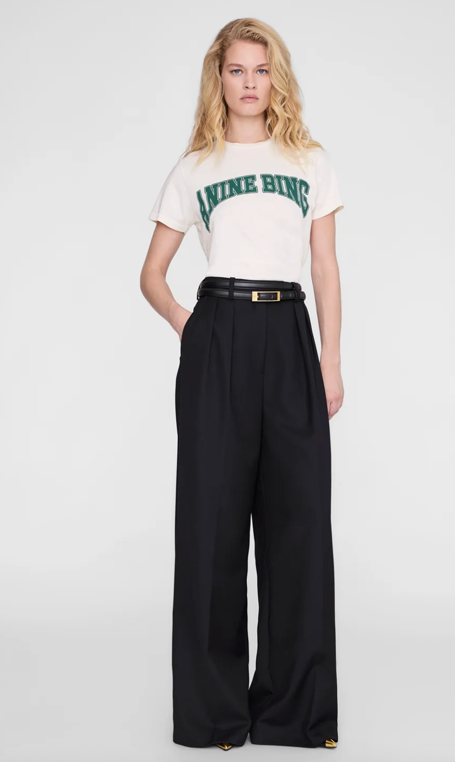Anine Bing Shelley Tee - Ecru