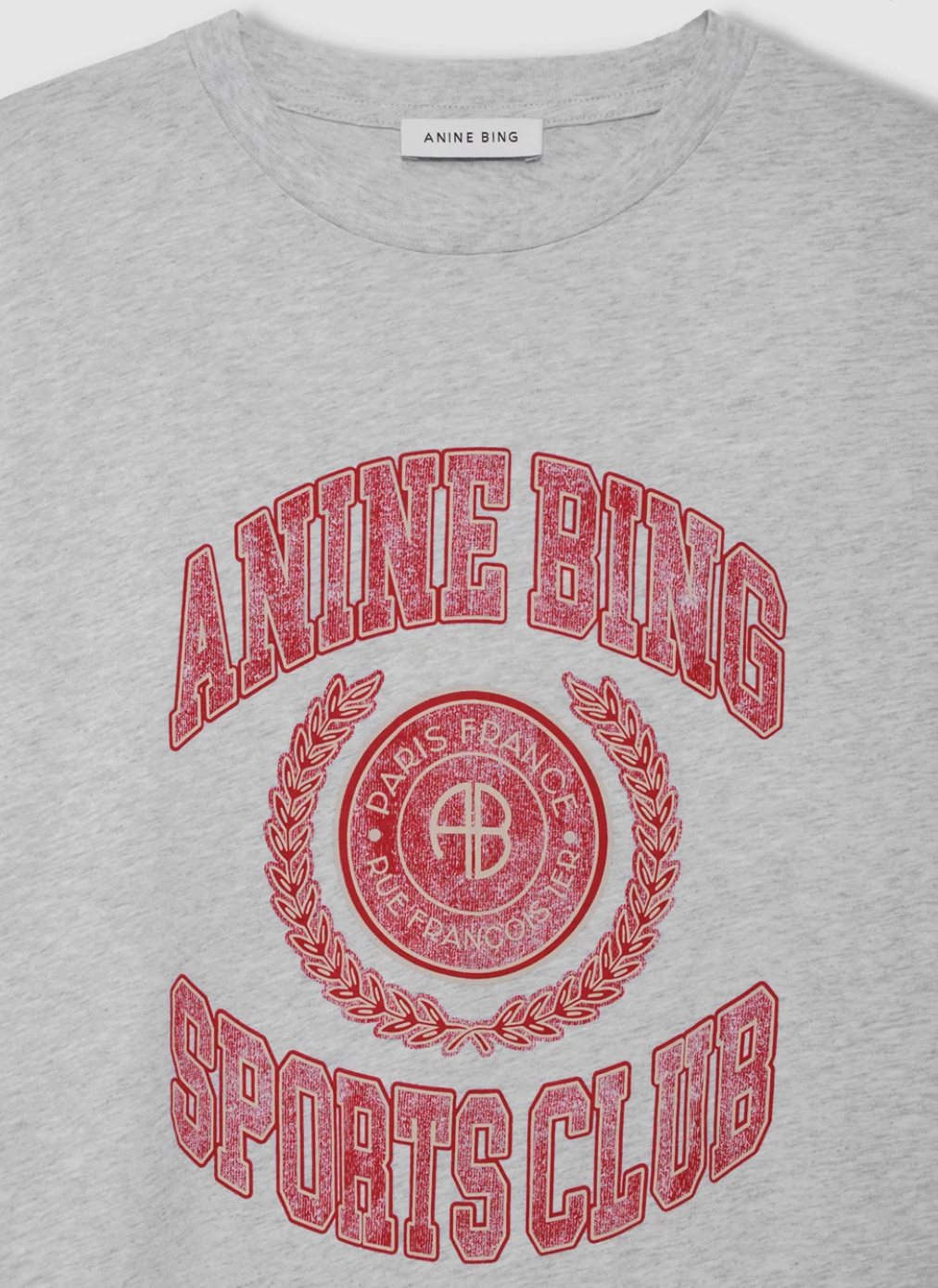 Anine Bing Cade Tee Collegiate - Grey