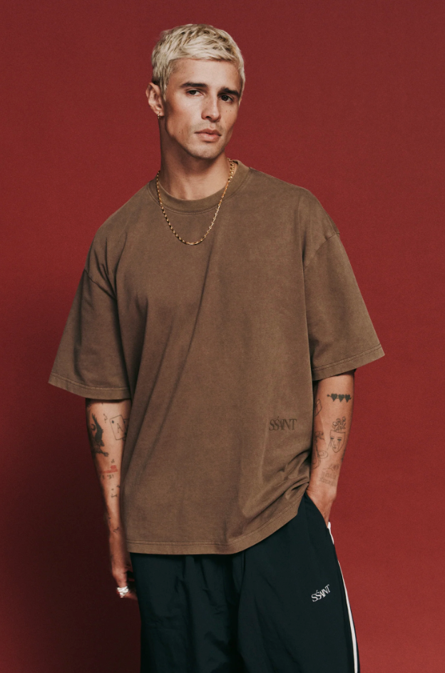 Ssaint Boxy Tonal Tee - Vintage Brown