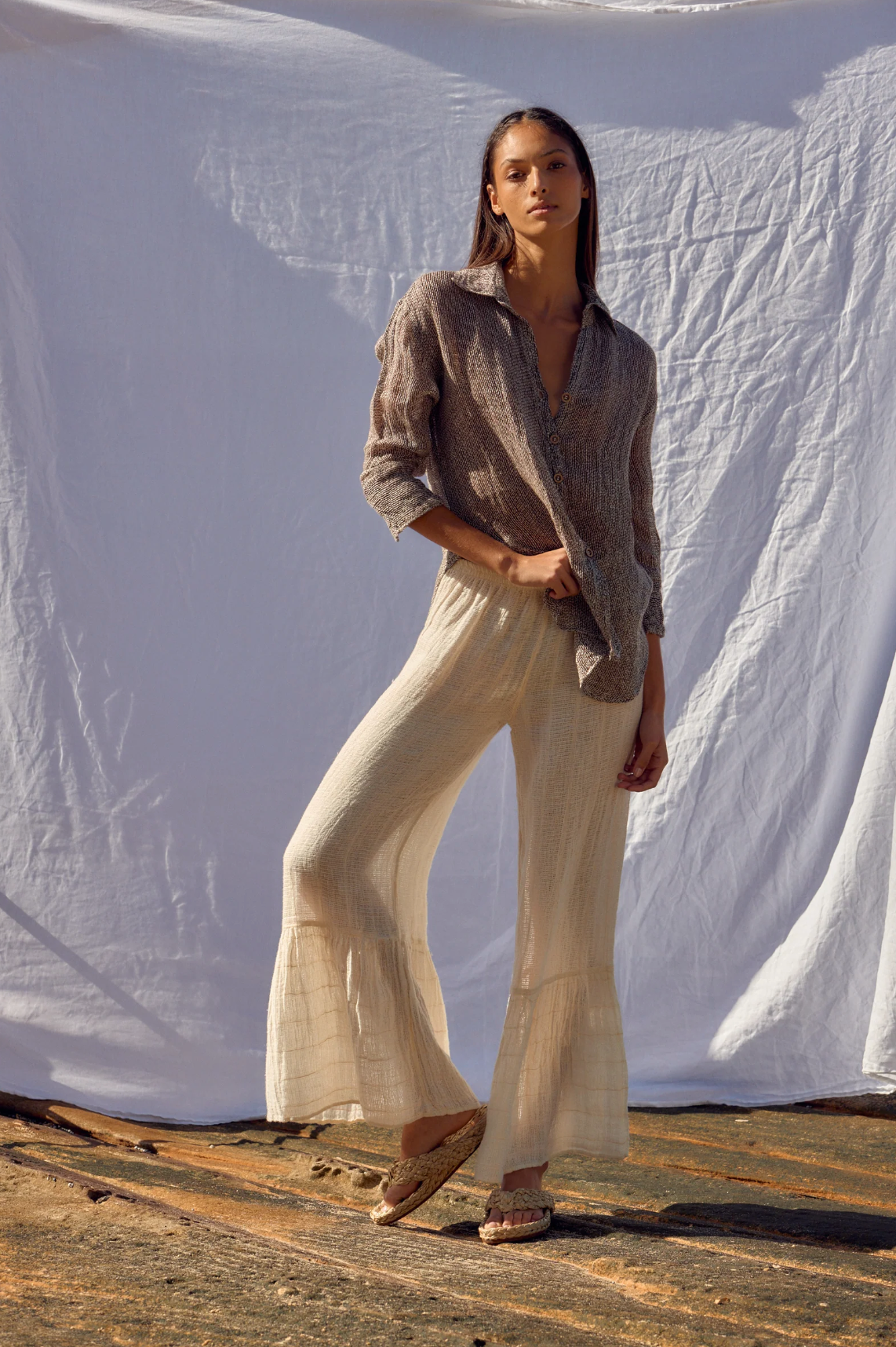 Estilo Emporio Arch Shirt - Rete Chocolate