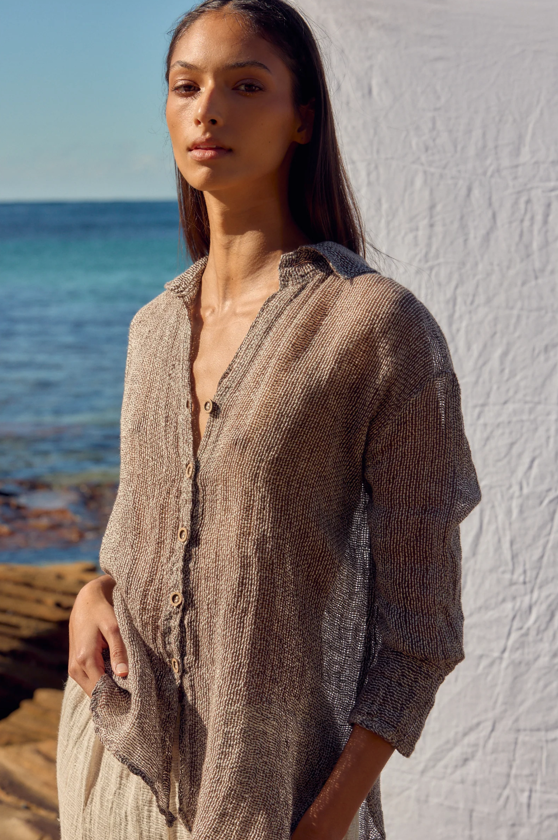 Estilo Emporio Arch Shirt - Rete Chocolate