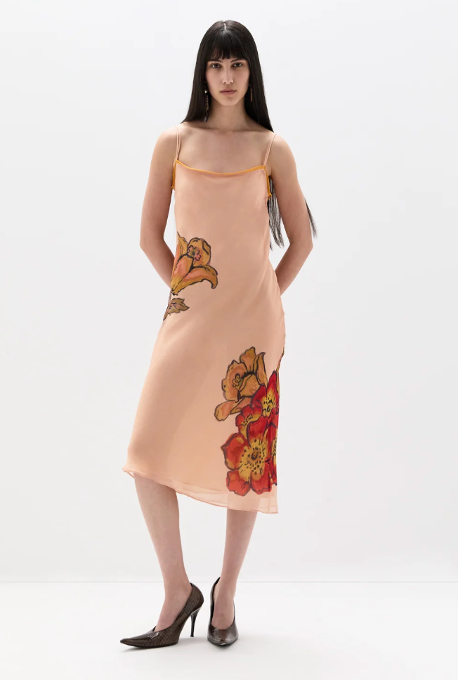 SIR. Estella Slip Midi Dress - Aliera Floral Blush