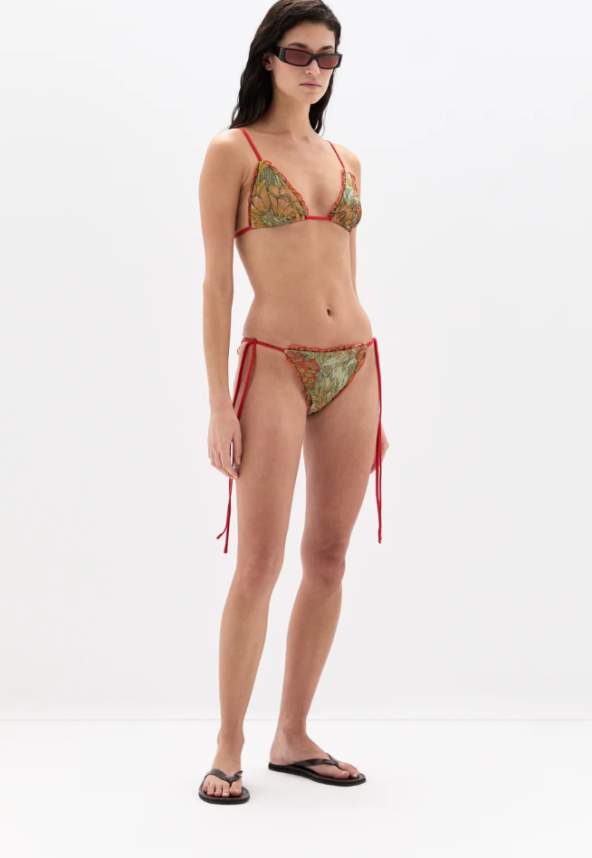 SIR. Eliana Ruffled String Brief - Aliera Floral Mint