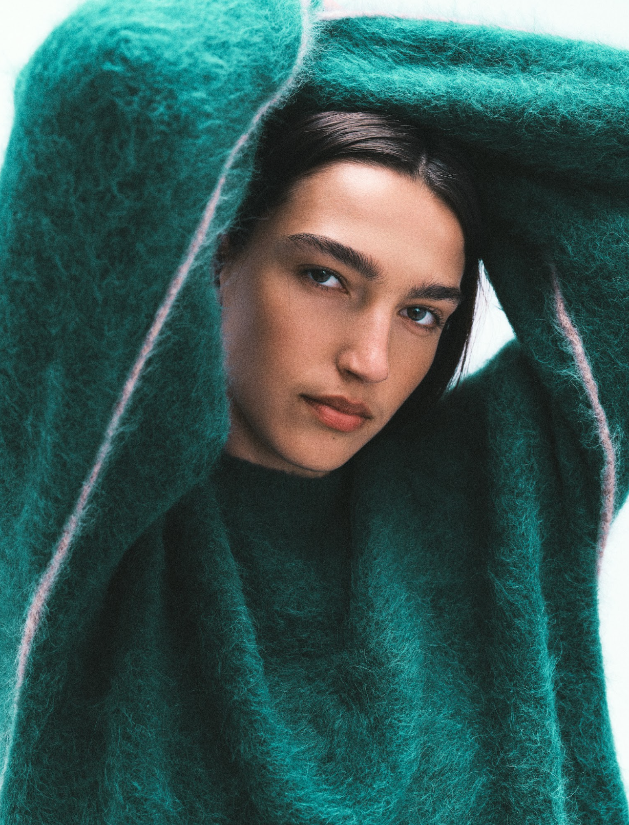 Nagnata Brushed Alpaca Sweater - Kelp