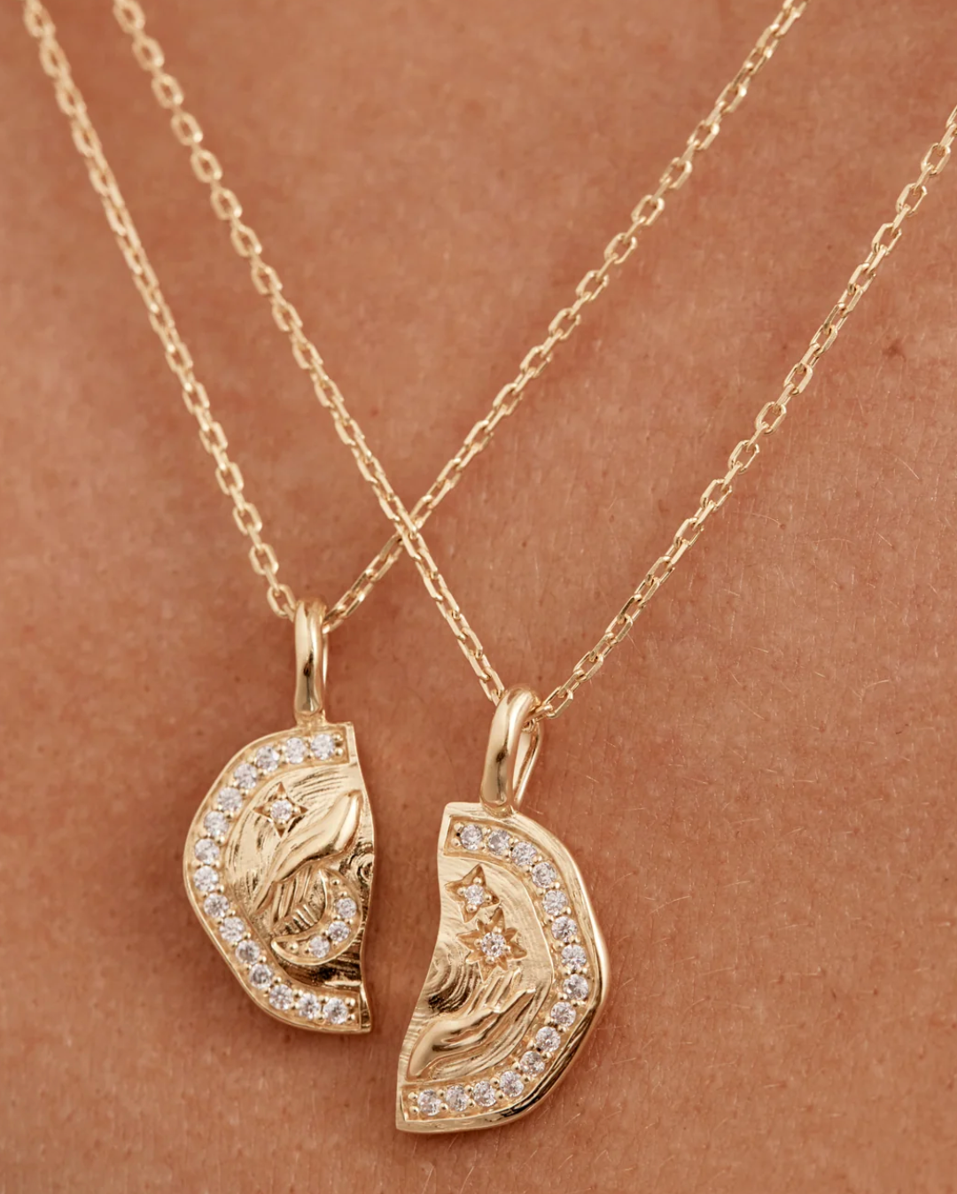 By Charlotte 18k Gold Vermeil Together We Are Magic Necklace - My Moon