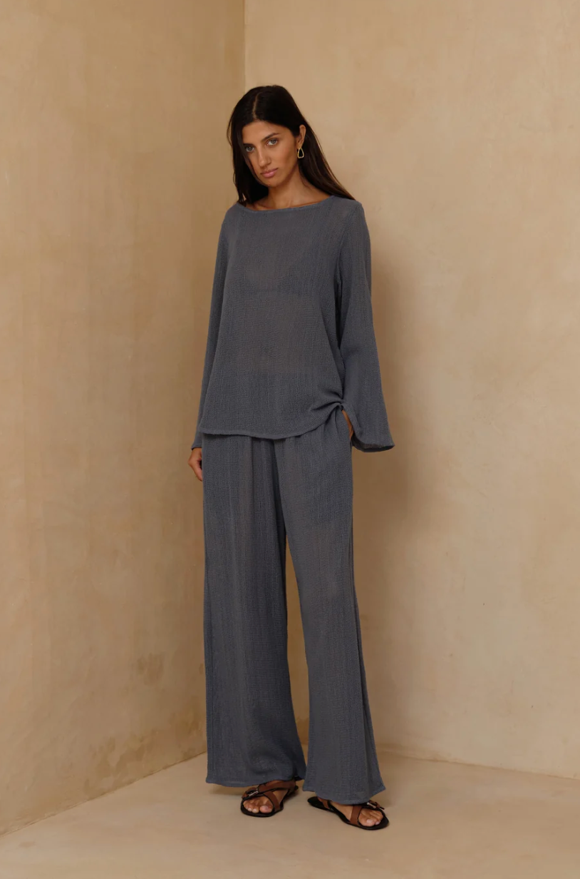 Lilya Fenton Pants - Storm Blue