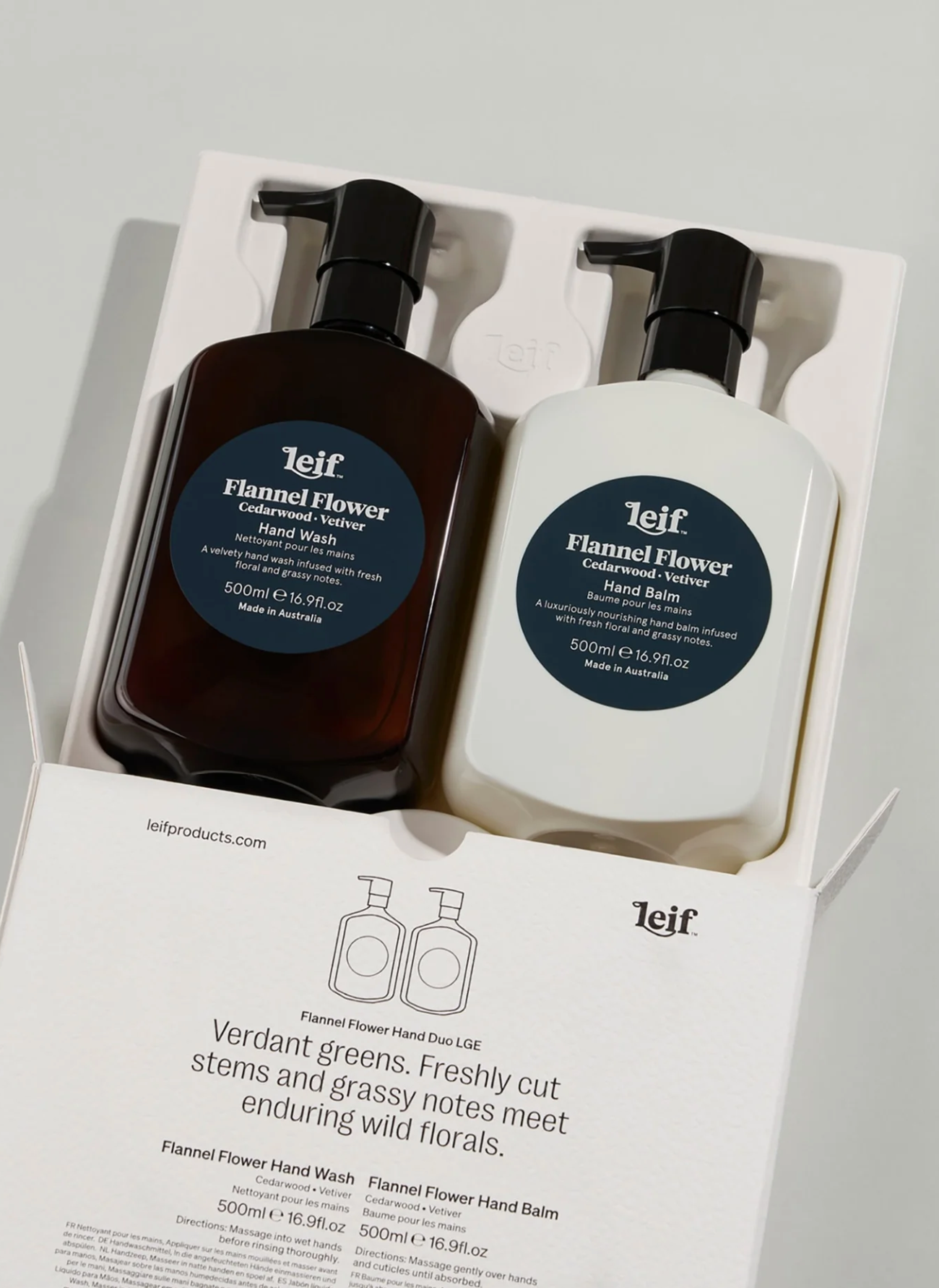 Leif Limited Edition Holiday Flannel Flower Hand Duo