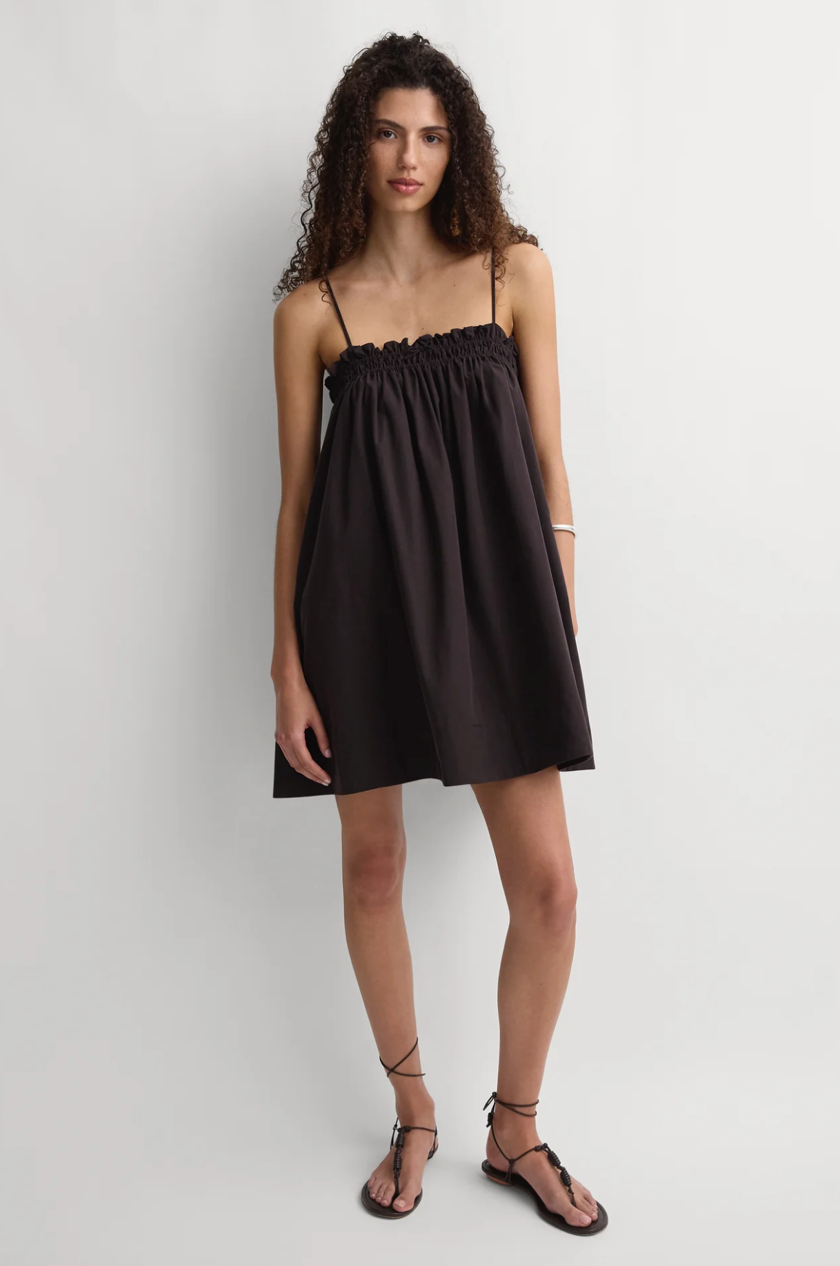 Faithful The Brand Adrianna Mini Dress - Carob