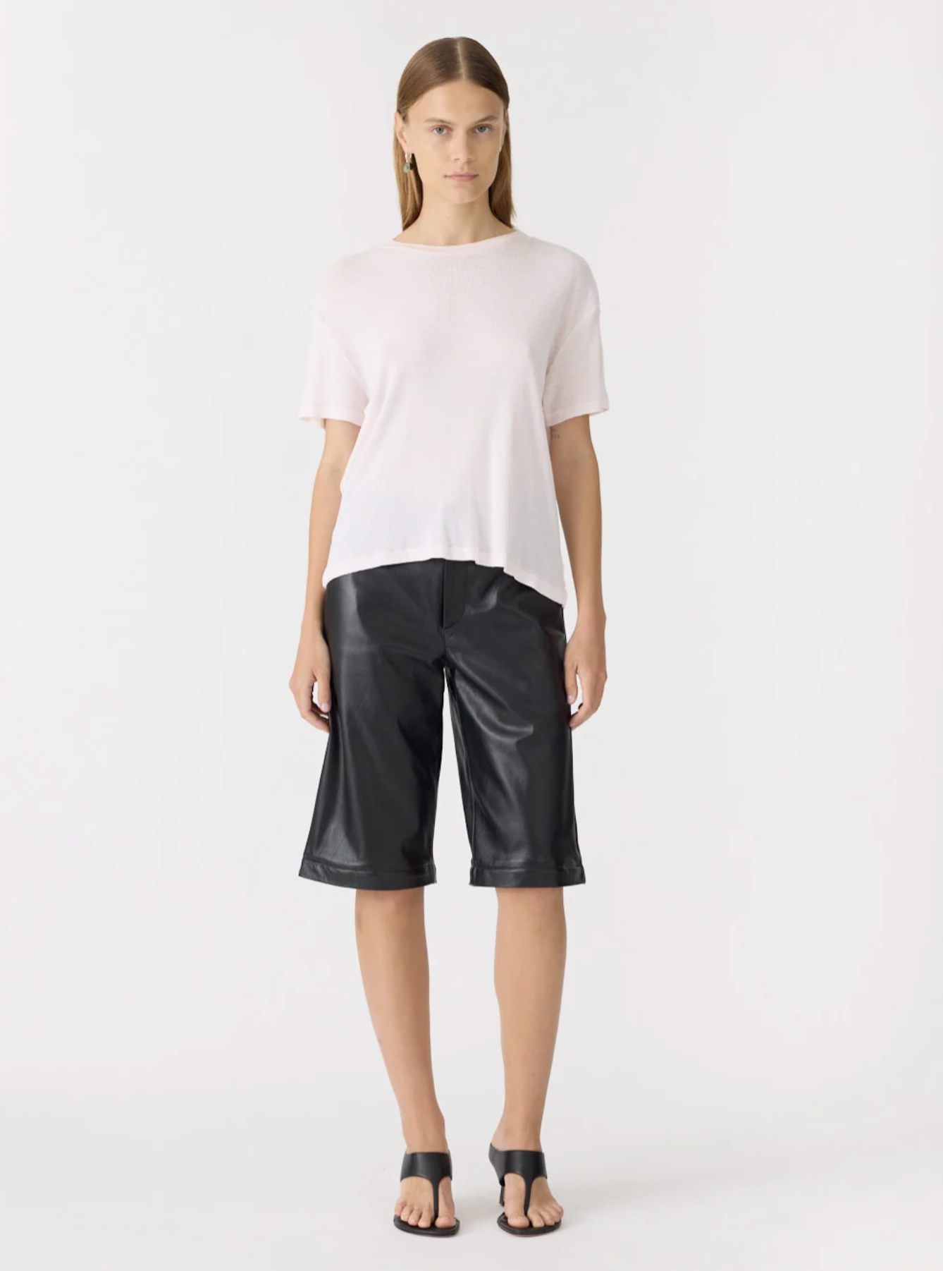 Bassike Sheer Rib T Shirt - White