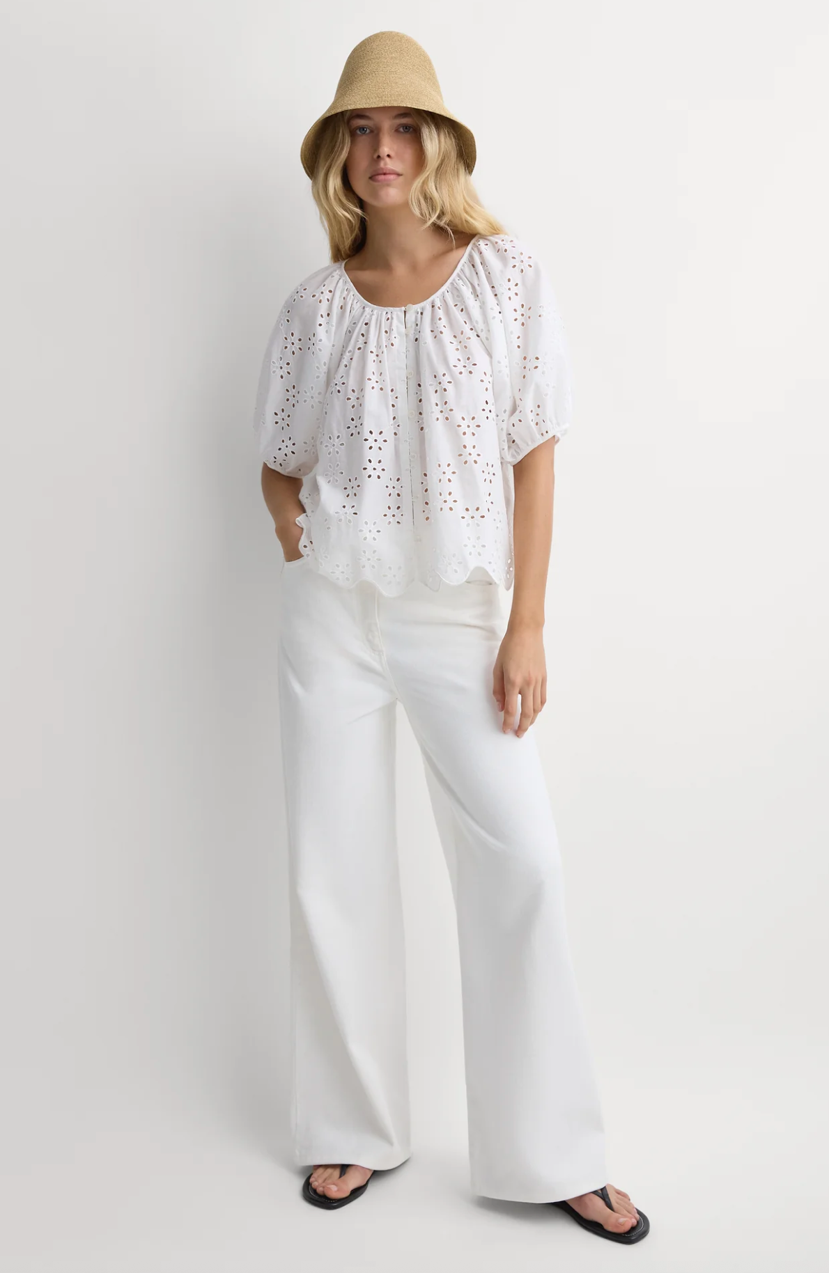 Faithful The Brand Cochiti Top Sandara Broderie - White