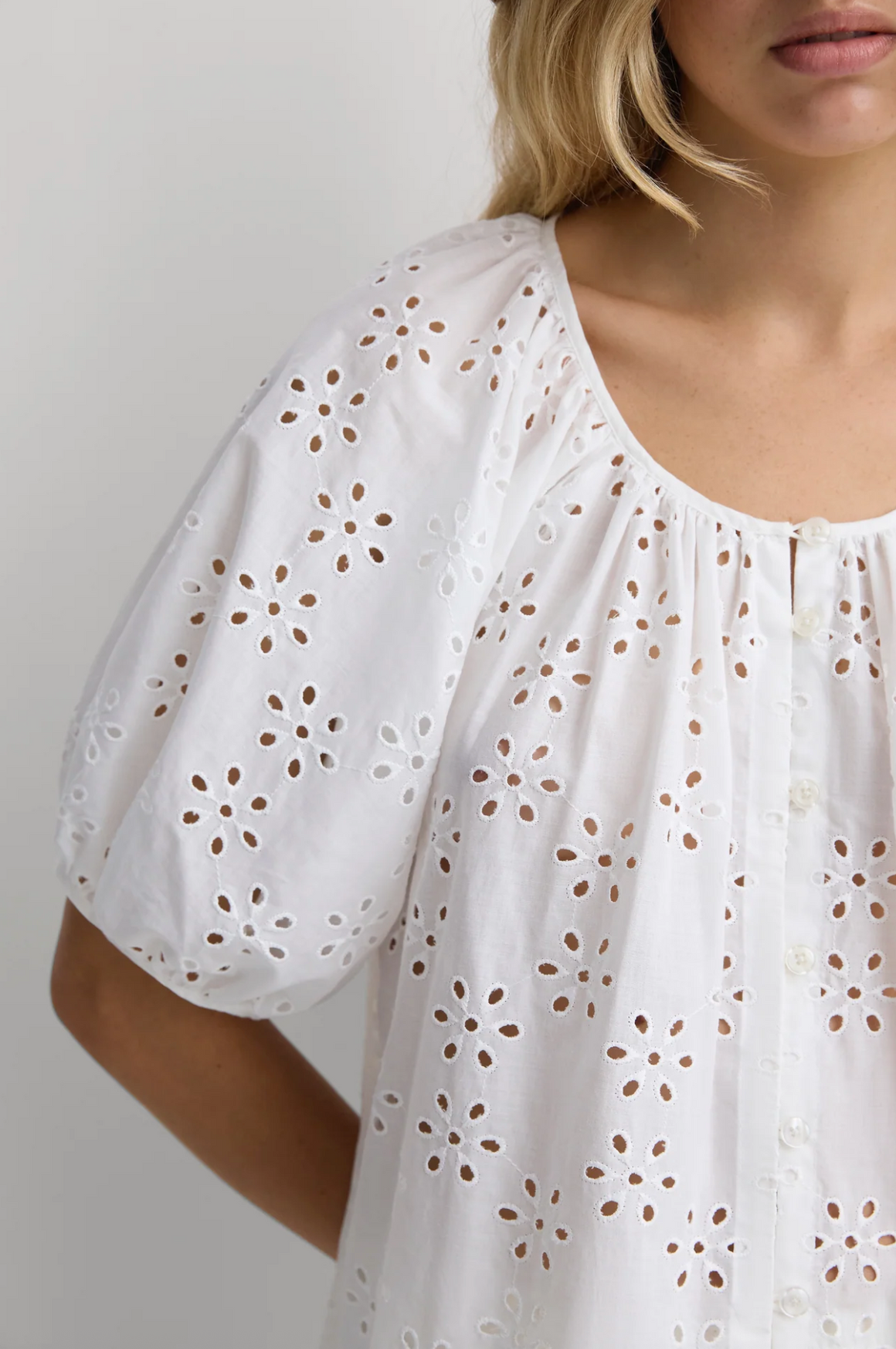Faithful The Brand Cochiti Top Sandara Broderie - White
