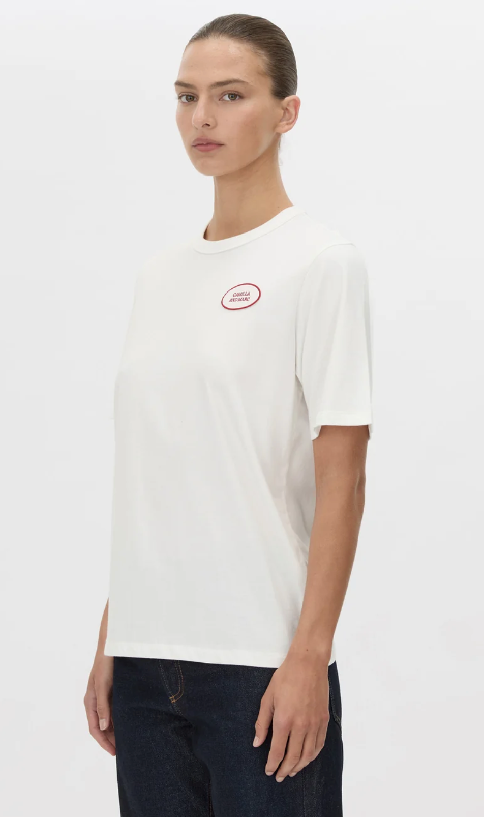 Camilla and Marc Azzurra Patch Tee - Soft White