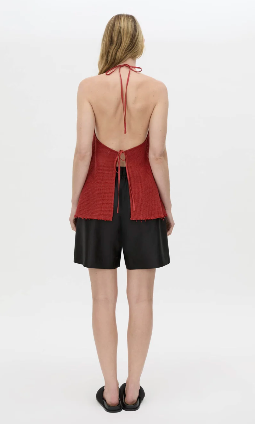 Camilla and Marc Viele Textured Halter Top - Burnt Red