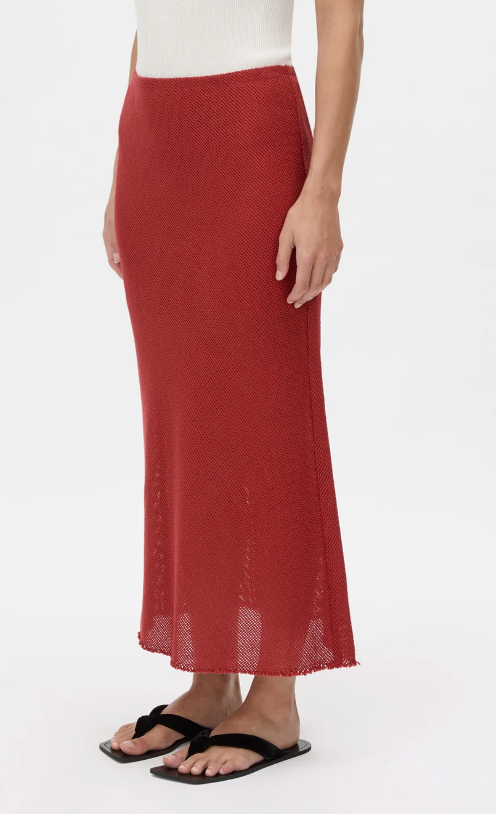 Camilla and Marc Viele Textured Bias Skirt - Burnt Red