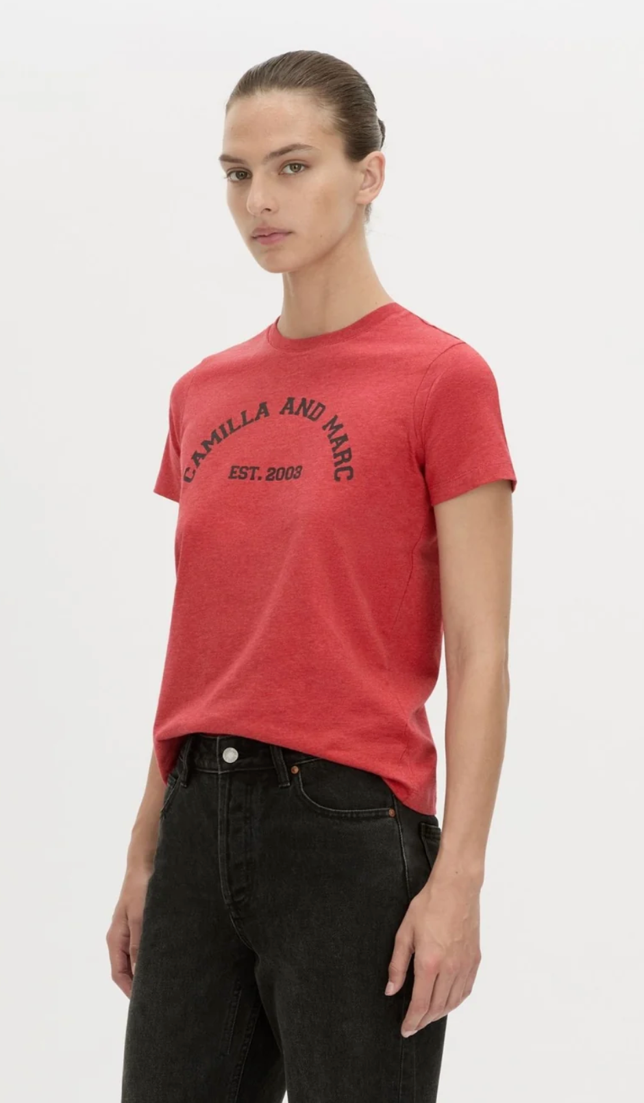 Camilla and Marc Sparrow Gphic Neat Fit Tee - Red/Black