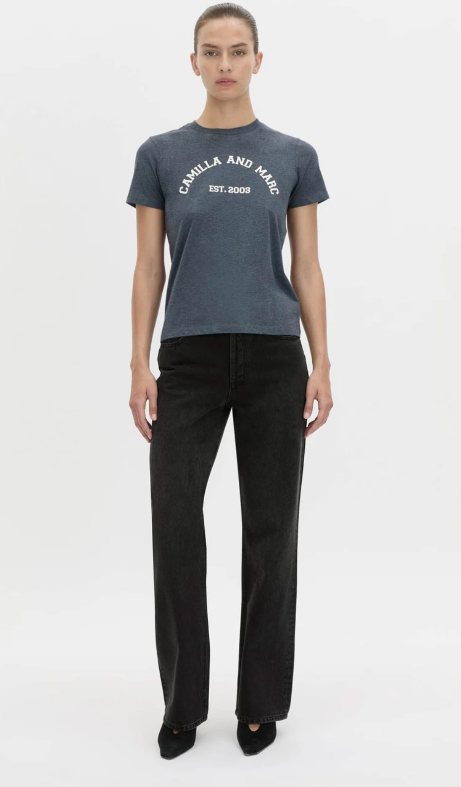 Camilla and Marc Sperrow Graphic Neat Fit Tee - Deep Ink/White