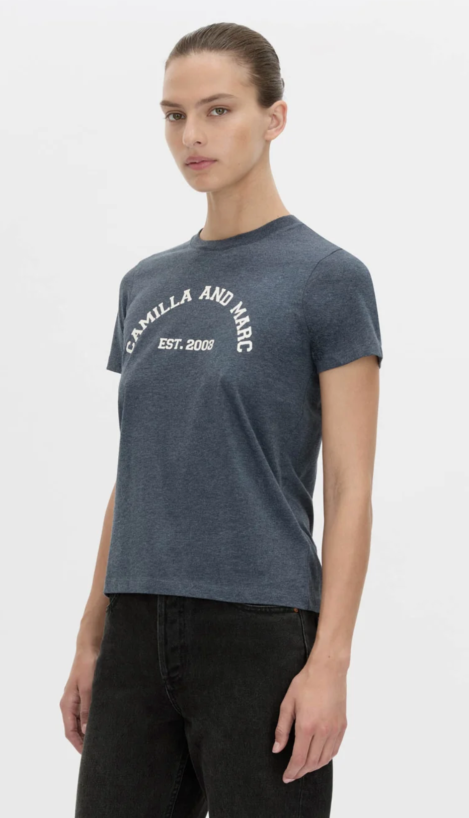 Camilla and Marc Sperrow Graphic Neat Fit Tee - Deep Ink/White