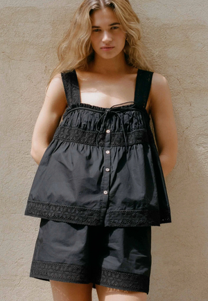 Peony Summer Cami - Noir