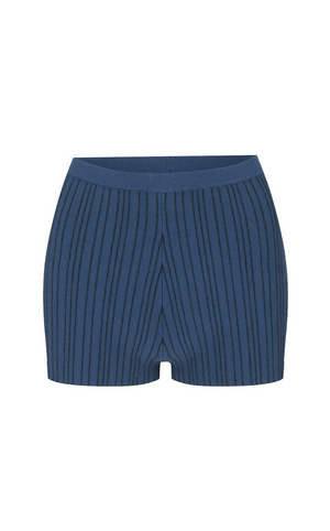 Nagnata Patty Pinstripe Wool Short - Denim