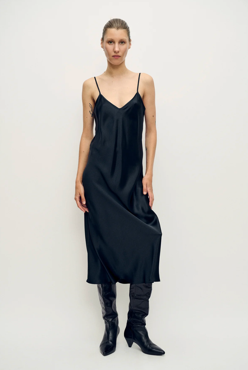 Silk Laundry 90's Slip Dress -Black - Nik and She Silk Laundry 90's Slip Dress -Black - Nik and She