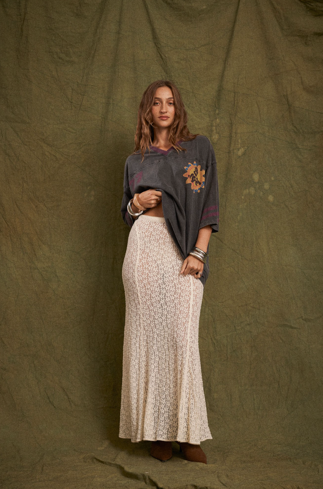 Kinga Csilla Tarot Lace Mother Maxi Skirt
