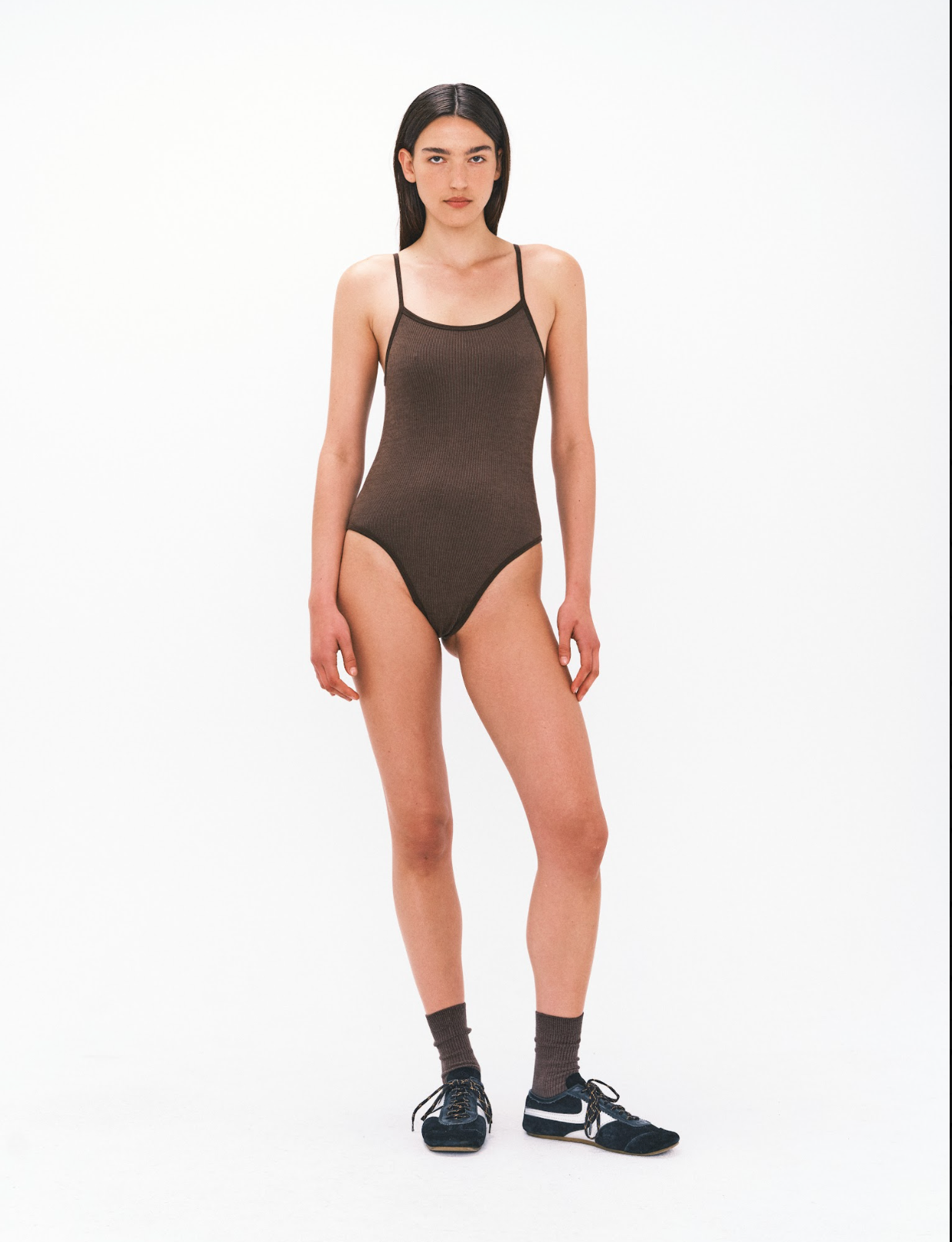 Nagnata Ballet Wool Bodysuit - Bark