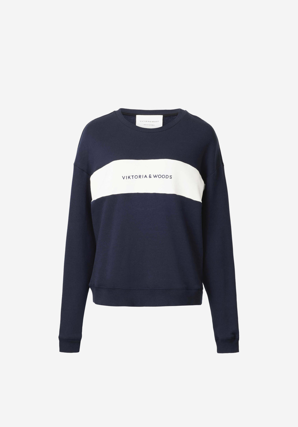 Viktoria & Woods V&W Block Sweater - Navy/Ivory