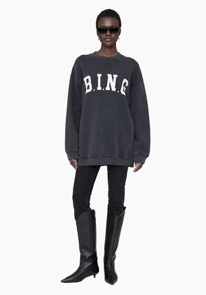 Anine Bing Tyler Sweatshirt Bing - Washed Black