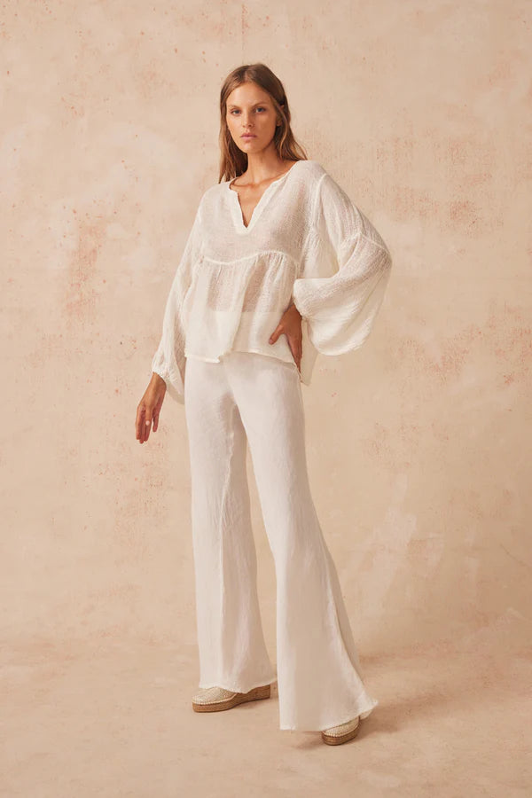 Estilo Emporio Novo Flare Pant - Brasile Panna