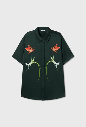 Silk Laundry Short Sleeve Boyfriend Shirt - Symbiotic