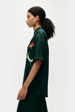 Silk Laundry Short Sleeve Boyfriend Shirt - Symbiotic
