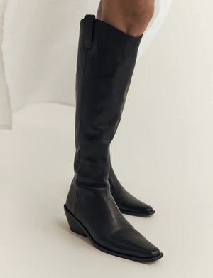 La Tribe Simone Knee High Boots - Black