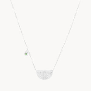 By Charlotte Lotus Birthstone Necklace May Emerald