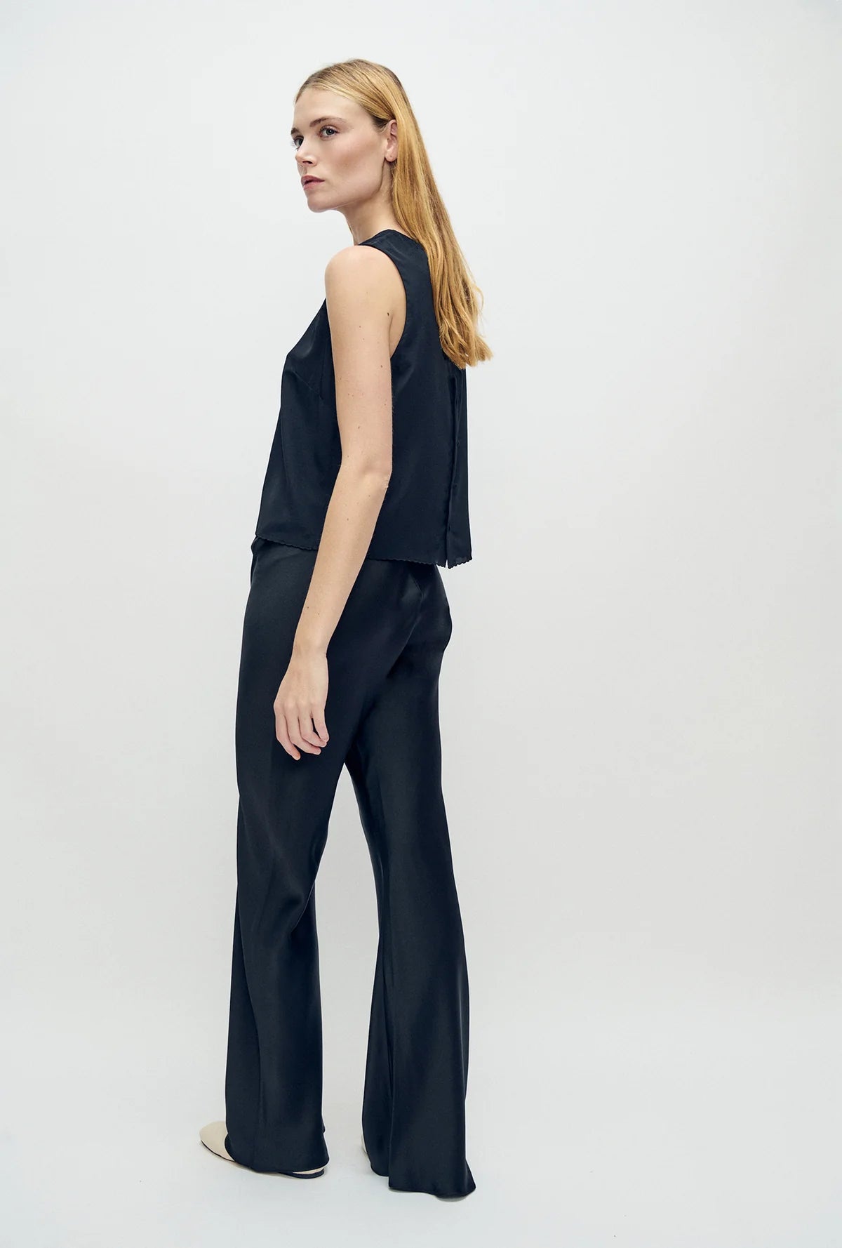 Silk Laundry CDC Bias Cut Pants - Black