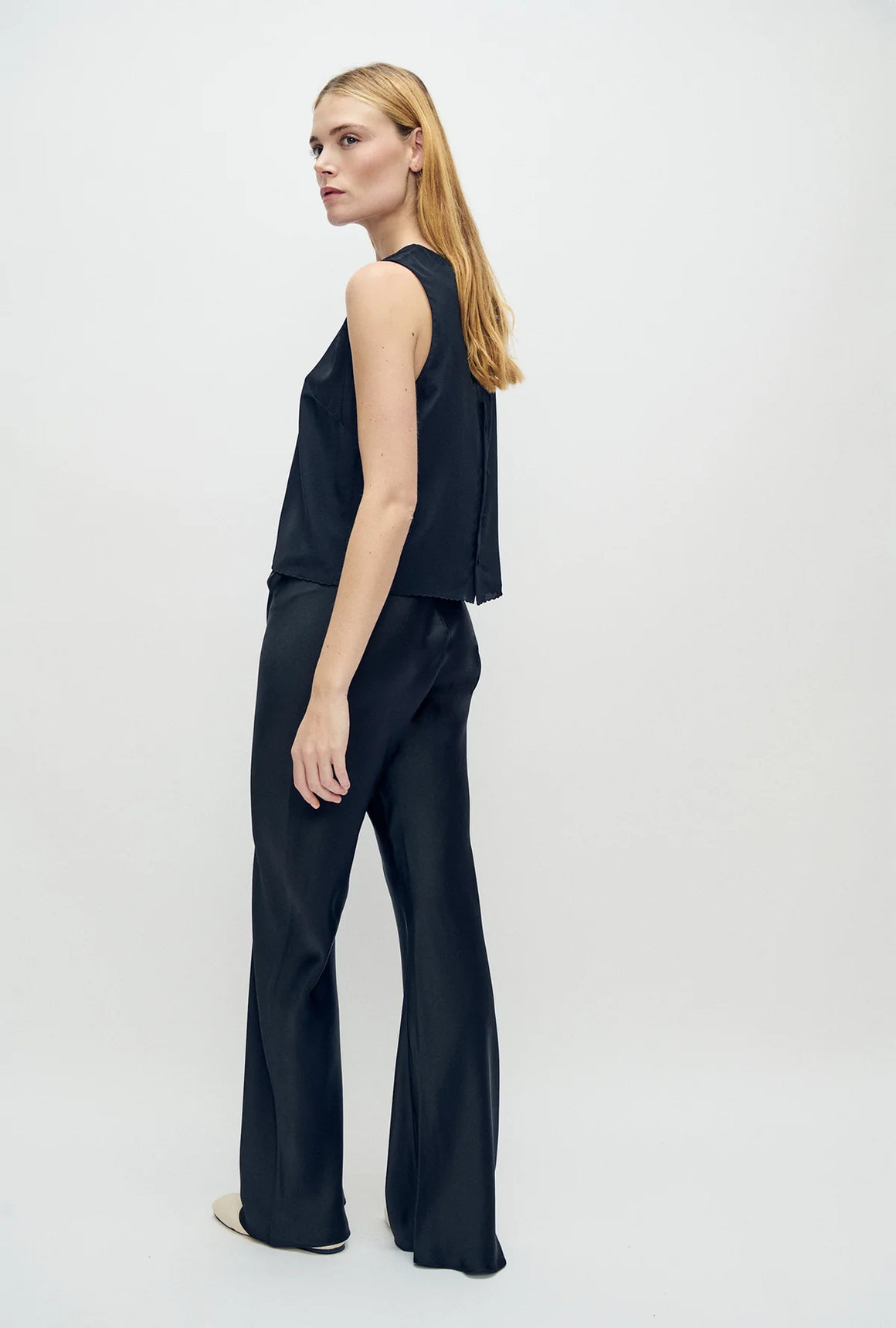 Silk Laundry CDC Bias Cut Pants - Black