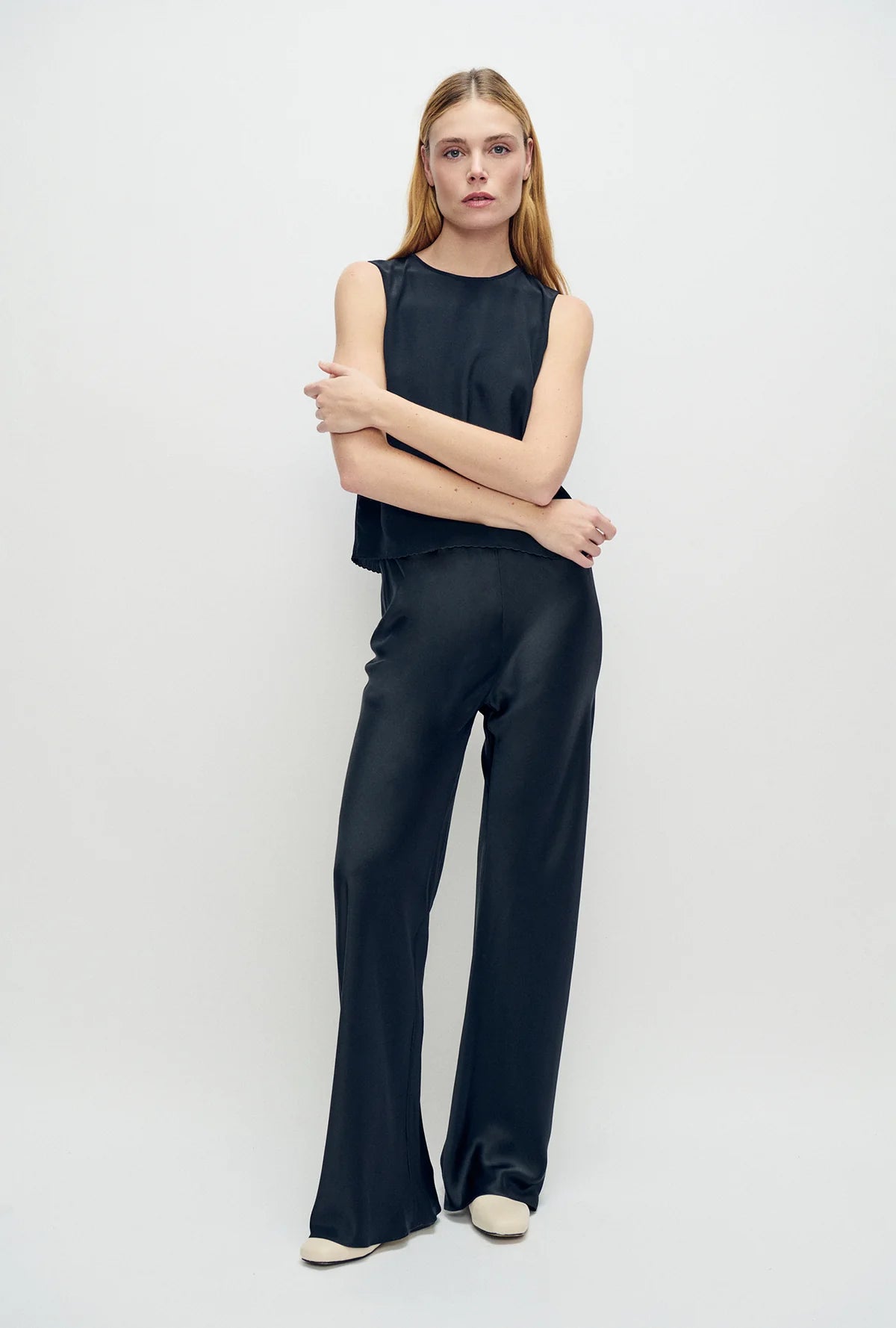 Silk Laundry CDC Bias Cut Pants - Black