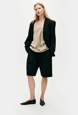 Silk Laundry Scoop Neck Tank - Graphite