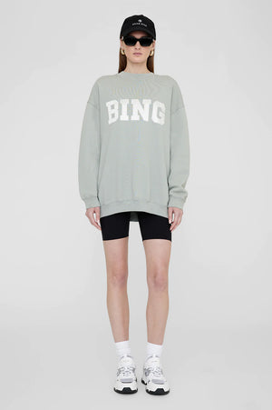 Anine Bing Tyler Sweatshirt Satin Bing - Sage Green