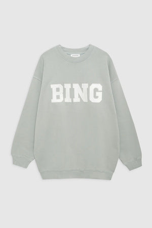 Anine Bing Tyler Sweatshirt Satin Bing - Sage Green
