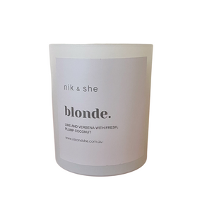 Nik & She blonde. Candle