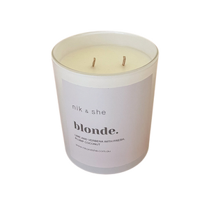 Nik & She blonde. Candle