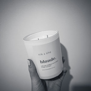 Nik & She blonde. Candle